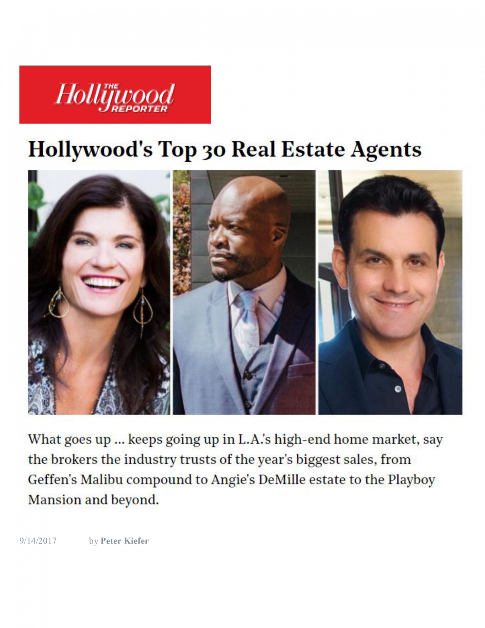Hollywood's Top 30 Real Estate Agents The Hollywood Reporter Pardee