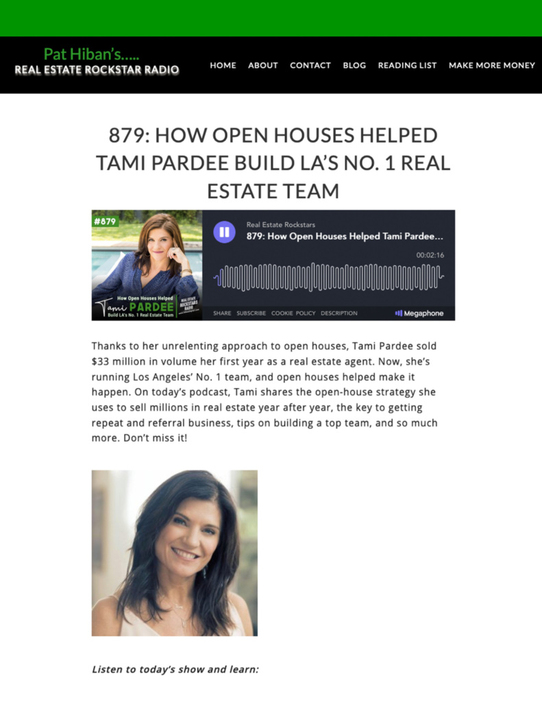 How Open Houses Helped Tami Pardee